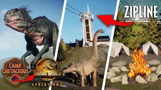 Building a BETTER JURASSIC WORLD CAMP CRETACEOUS | Jurassic World Evolution 2 Sandbox Speed Build