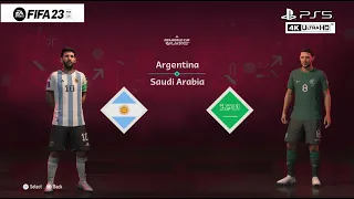 FIFA 23 Argentina vs Saudi Arabia -  World Cup Qatar - PS5™ Gameplay [4K 60FPS]