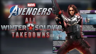 ALL WINTER SOLDIER Takedowns/Finishers so far | Marvel's Avengers Hero Event DLC
