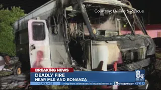 Man found dead in RV fire near downtown Las Vegas