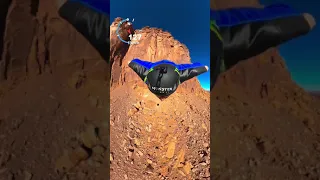 Some RAW Wingsuit proximity from Moab #shorts #wingsuit #basejump #parachute #skydive