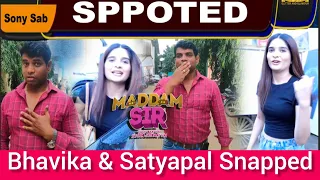 Bhavika & Satyapal Snapped at Maddam Sir Set | Sony Sab | Glitter And Glamour |