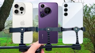 Huawei Pura 70 Pro Vs iPhone 15 Pro Vs Samsung Galaxy A55 | Daylight | Camera Test Comparison