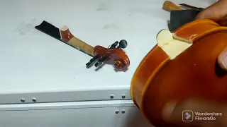 How I repaired, took apart and reglued a violin neck(Cheap violin for music school use)