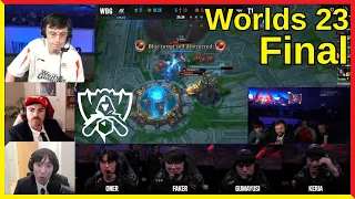 Reactions to T1 winning Worlds 🔥| Worlds 2023