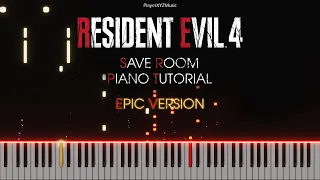 Resident Evil 4 Remake - Save Room - Epic Version - (Piano Tutorial)