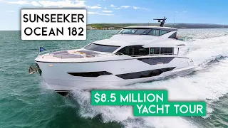 $8.5M - 2024 Sunseeker Ocean 182 Luxury Yacht Walkthrough