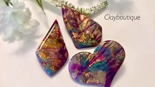 A different way to do Faux Labradorite! Polymer Clay Faux Purple Flash Labradorite!
