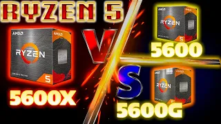 Ryzen 5 5600x vs Ryzen 5 5600 vs Ryzen 5 5600G AMD 2023 Which is the best processor?