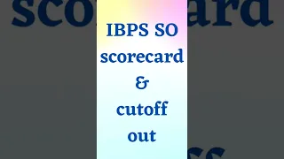 IBPS SO scorecard is out #ibps #ibpsso2021 #ibpsclerk #ibpspo #ibps2022 #rrb #ibpsrrb #rrb