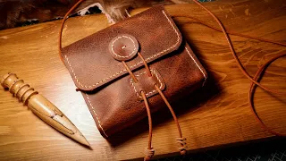 making mini leather bag / DIY