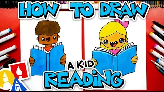 How To Draw A Kid Reading A Book