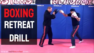 Boxing Retreat Drill: Throws shots whilst stepping back