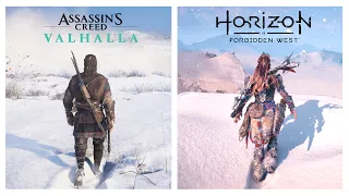 AC Valhalla vs Horizon Forbidden West - Comparison of Actions and Details!