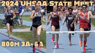 2024 UHSAA 800m Girls 3A-6A Boys 3A-6A