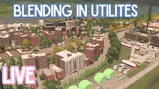Adding in power and recycling in Cider River | Cities Skylines