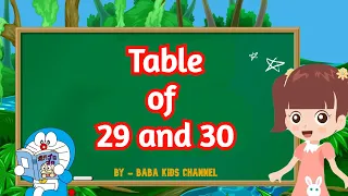 Table of 29 and 30 | Table of 29 | Table of 30 | 29 and 30 table | 29 aur 30 ka table | 29 30 Pahada