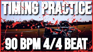 90 BPM | Timing Practice | 4/4 Simple Drum Beat | Metronome