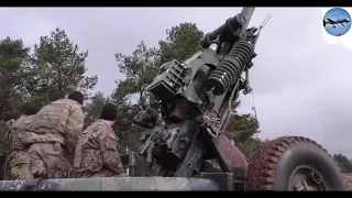 Soldiers hone skills on M119A3  Howitzer 105mm Artillery in a function