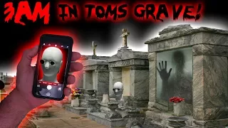 ( ATTACKED) DO NOT USE GHOST TRACKER APP IN TOMS GRAVE // CEMETERY GHOST HUNTING GONE WRONG at 3AM