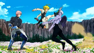 七つの大罪 | Meliodas kicked Hendrickson's head to help Gilthunder narrowly escape death