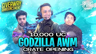 $10,000 UC GODZILLA SPIN With 47 KHALIFA , DUCKY BHAI & BABA OP - 3 RP GIVEAWAY - PUBG Mobile