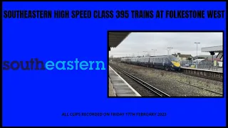 Southeastern High Speed Class 395 trains at Folkestone West | Friday 17th February 2023