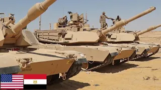 US Army. Powerful M1A2 Abrams tanks and armored vehicles on exercises in Egypt.