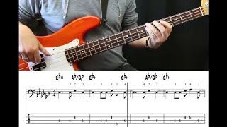 Marvin Gaye - I heard it through the Grapevine (Bass cover with tabs)