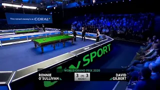 Ronnie O'Sullivan vs David Gilbert ( World Grand Prix 2020 ) Frame 7