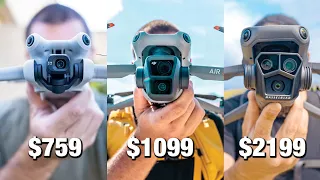 BEST Drone to Buy in 2024 - Mini 4 Pro vs Air 3 vs Mavic 3 Pro