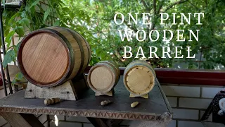А whiskey barrel the size of an apple | DIY | How to make a wooden barrel with your own hands