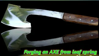 Forging an AXE from leaf spring |How to make AXE for leaf spring