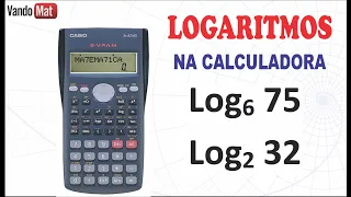 LOGARITMO NA CALCULADORA CIENTÍFICA COM QUALQUER BASE #calculadora #matemática #logaritmo #encceja