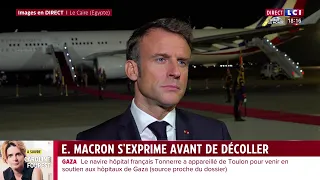 Une opération terrestre "massive" d'Israël à Gaza serait "une erreur", estime Emmanuel Macron