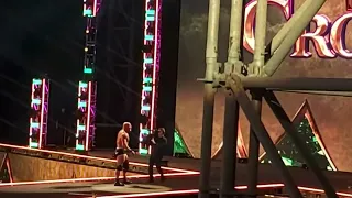 Goldberg Spear Lashley Off Stage And Walk Up Ramp