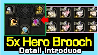 5x Hero Brooch Detail Introduce / Can F2P or Cash only ? / Dragon Nest Korea
