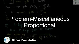 Problem-Miscellaneous Proportional, Math Lecture | Sabaq.pk