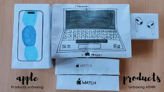 💸paper diy💸 Unboxing MacBook, iPhone 15 pro, apple watch ,airpods pro Unboxing !| ASMR | Tutorial
