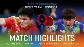 Highlights | Fan Zhendong (CHN) vs Tomokazu Harimoto (JPN) | MT SF | #ITTFWorlds2022