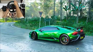 Driving The Lamborghini Huracan Performante With A Logitech G29 In Forza Horizon 5 Gameplay.#gaming