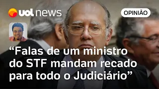 Sakamoto: É difícil imaginar que falas de Gilmar prejudiquem julgamento de Bolsonaro no STF