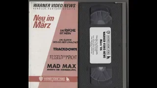 Warner Video News - März 1986 VHS (Mad Max, Mel Gibson, Robert De Niro, Tina Turner,)