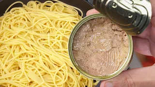 Cuando tengas espagueti y atun. Prepara esta deliciosa receta de pasta en tan solo unos minutos