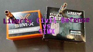 9mm ⏩Speed Battle!⏩ Liberty Civil Defense vs SIMX SIG P365 XL Ballistic test, Gel test