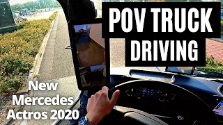 New Mercedes Actros - POV Truck Driving - Domburg  🇳🇱 Cockpit View