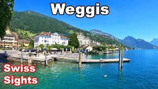 Weggis Switzerland Vierwaldstättersee Lake Lucerne 4K