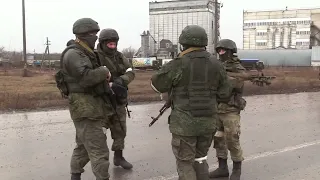 Reunión del ejercito Ruso con las fuerzas República Popular de Lugansk (LPR)