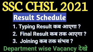 SSC CHSL 2021 Typing Result | RTI Reply Vacancy Update | CHSL 2021 Final Cut off |Document Required
