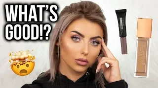 FULL FACE OF FIRST IMPRESSIONS! TESTING NEW MAKEUP + URBAN DECAY STAY NAKED REVIEW!